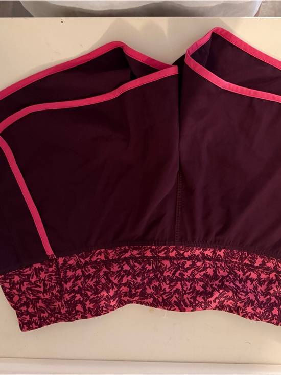 lululemon athletica Pants - lululemon athletica Plum Athletic Shorts with Pink Trim